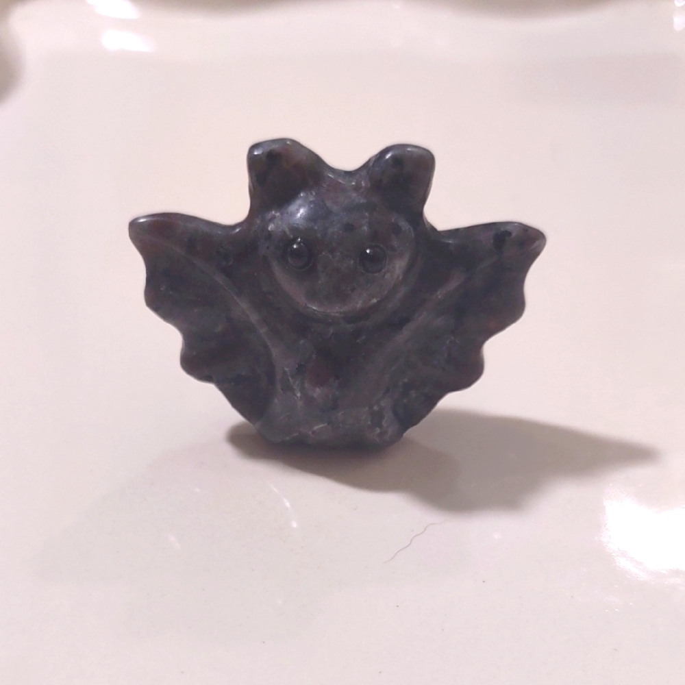Bat Carving Larvikite Super Cute 1x1.5 Inch